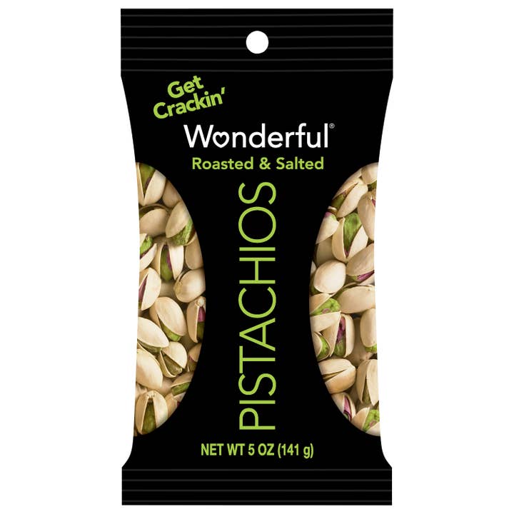 Wonderful Pistachios - Wholesale Nuts - Wonderful Pistachios In Shell Roasted & Salted 5oz (8 pack)