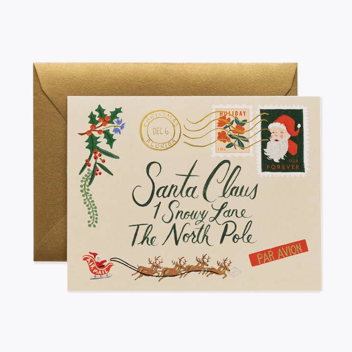 Santa Letter card for wholesale by Rifle Paper Co.