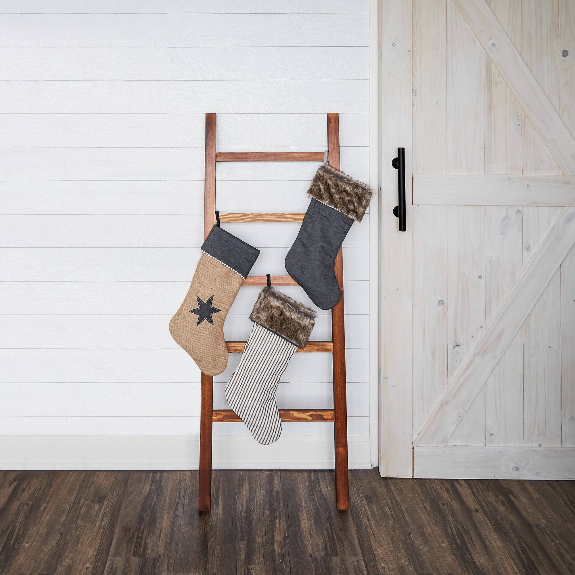 Gigi Seasons - Vente Collants festifs - Bas à rayures avec revers en fausse fourrure3