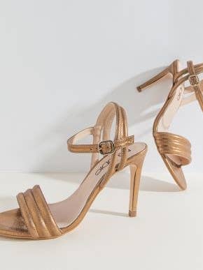 SANDALE SEA EN SUÈDE MÉTAL BRONZE pour la vente par Elodie