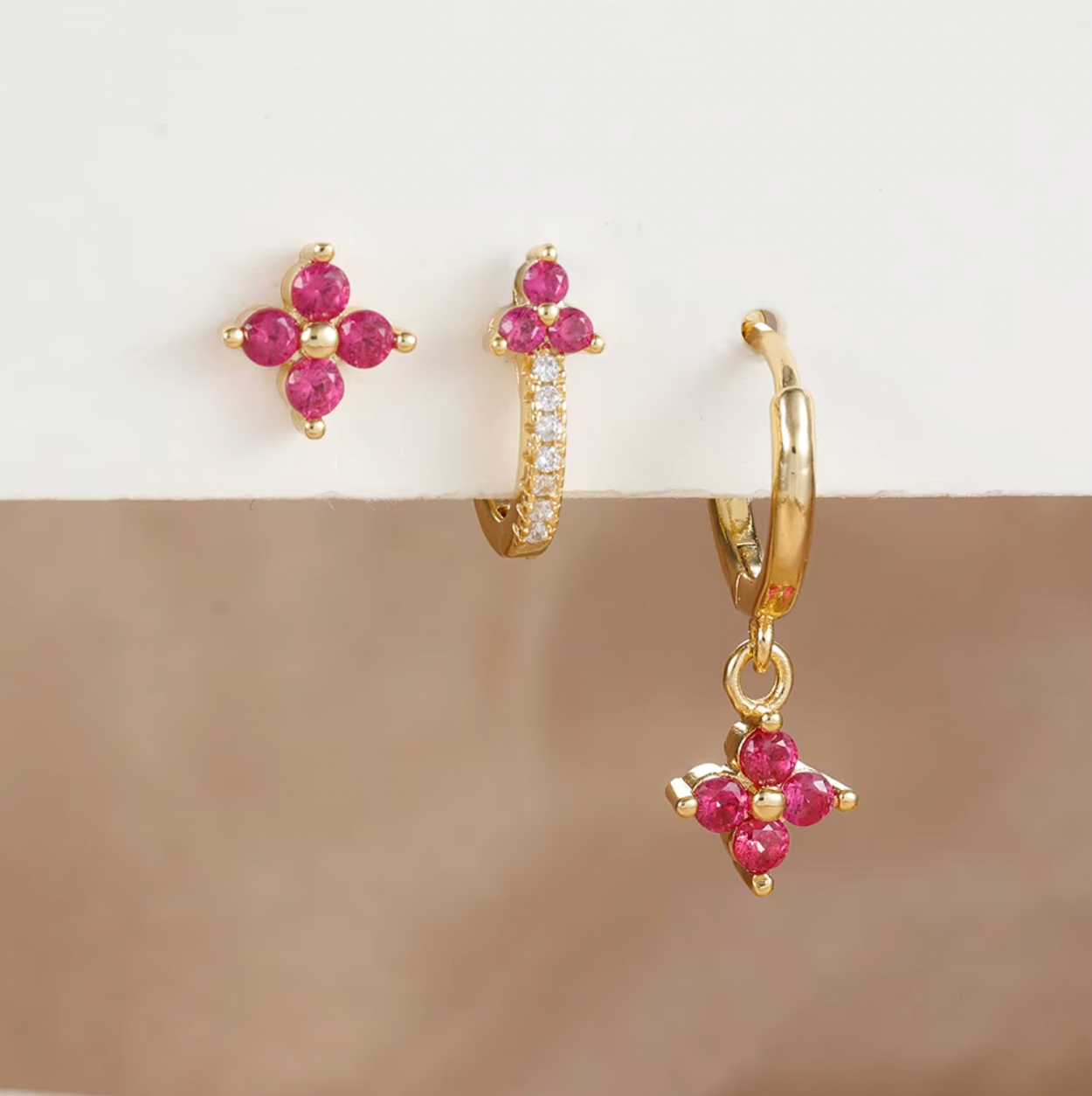 Folie à Trois - Vente Parures de bijoux - Ensemble Daria de bijoux en acier inoxydable3