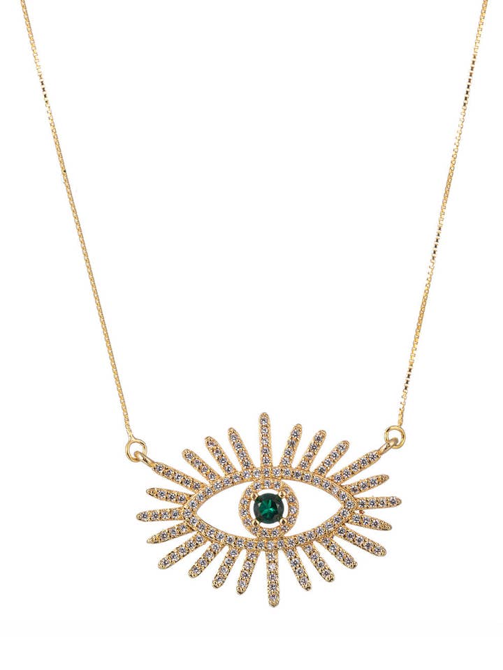 Isla Eye CZ Necklace for wholesale by Eye Candy Los Angeles