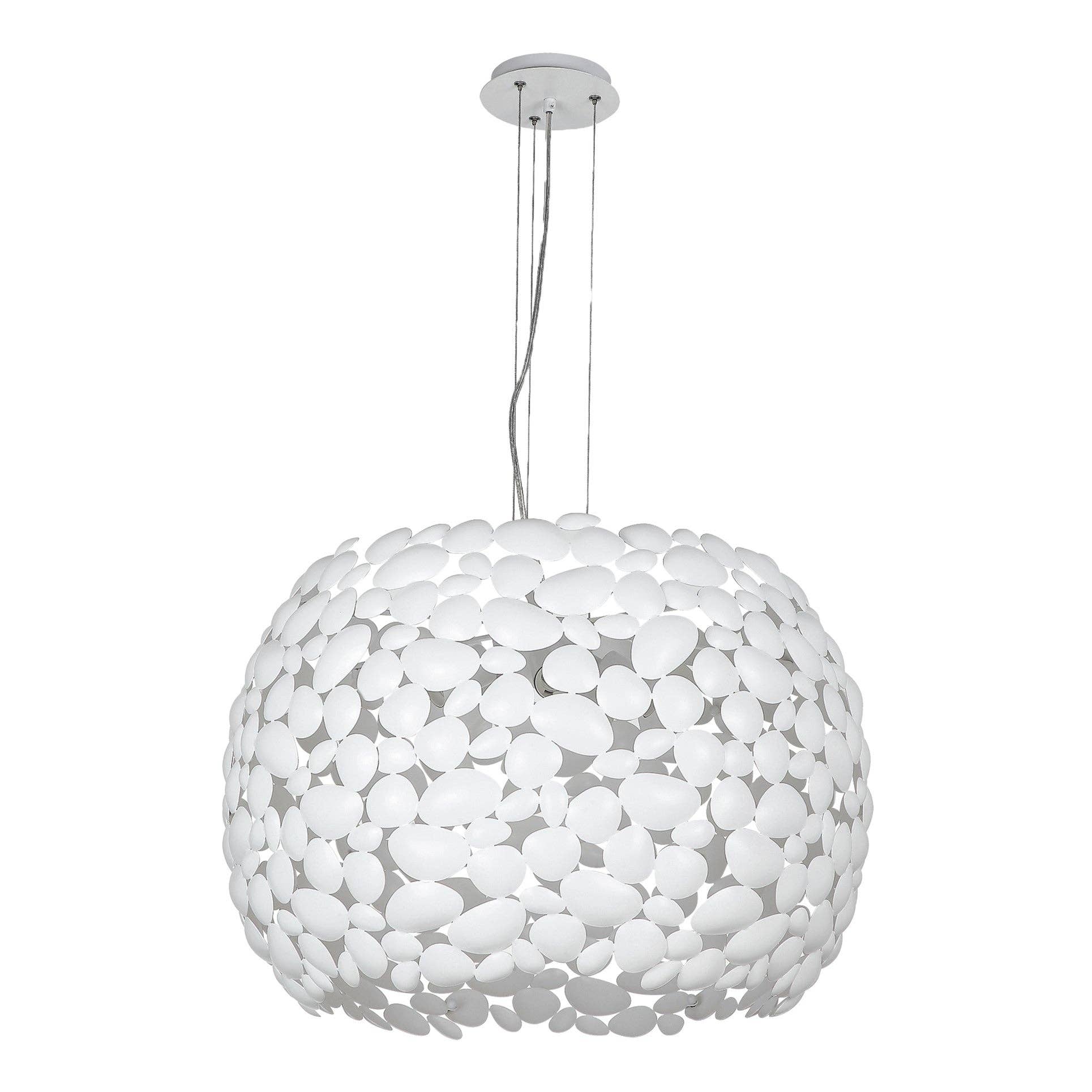 Gruppo F.T - Wholesale Chandelier/Hanging Light - Dionysus suspension lamp in chromed or white metal, available in two sizes3