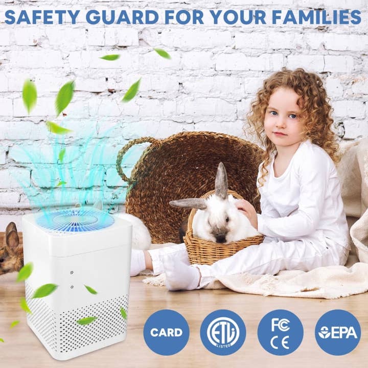 OutdoorSolarOutlet – wholesale Air purifier – Air Purifiers for Home 3-in-1 True HEPA Large Room Air Filter, Air ChoicAir Purifiers for Reduce Pets Dander, Household Odor, Smoke, Dust, Sleep Mode, Auto Mode, Quiet Operation, White10