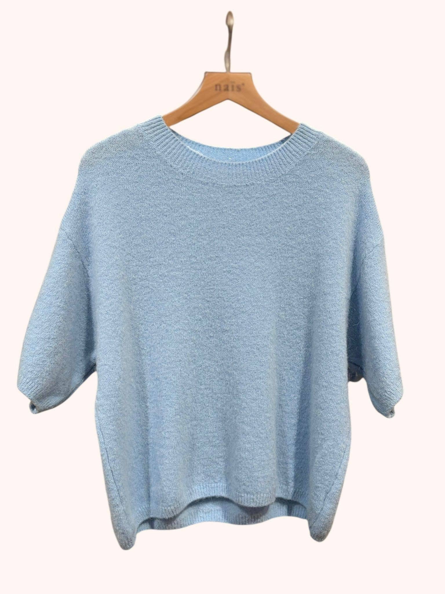 NAÏS PARIS - Wholesale Knit Sweater - Women's - ROUND NECK SHORT SLEEVE SWEATER IN SUPERFINE ALPACA31