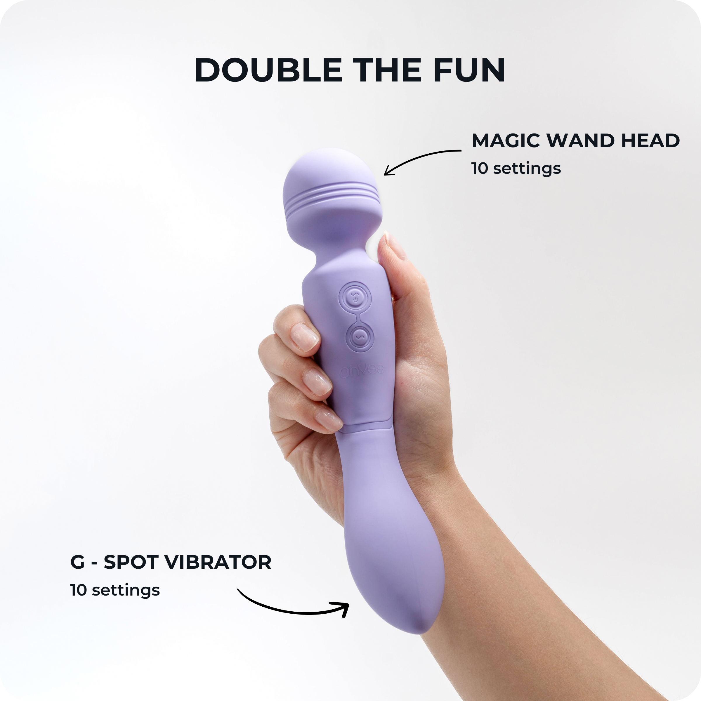 ohyes - Wholesale Sex Toy - OHYES Magic Wand Vibrator - Dual Wand and G Spot Massager2