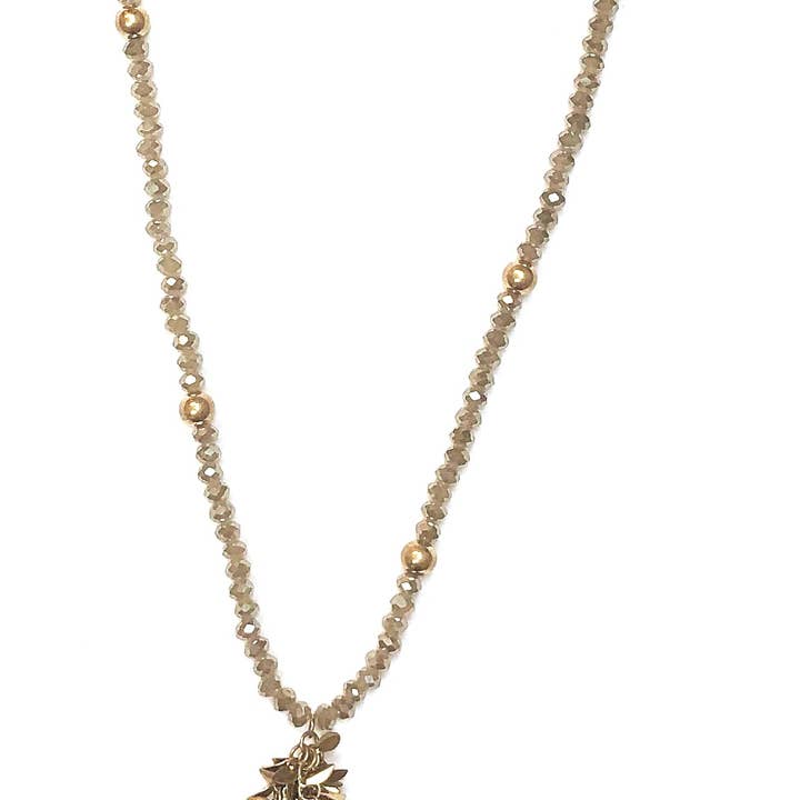 Collier - Métal Tan Chunky Lg Perlé pour la vente par Flirt Jewelry