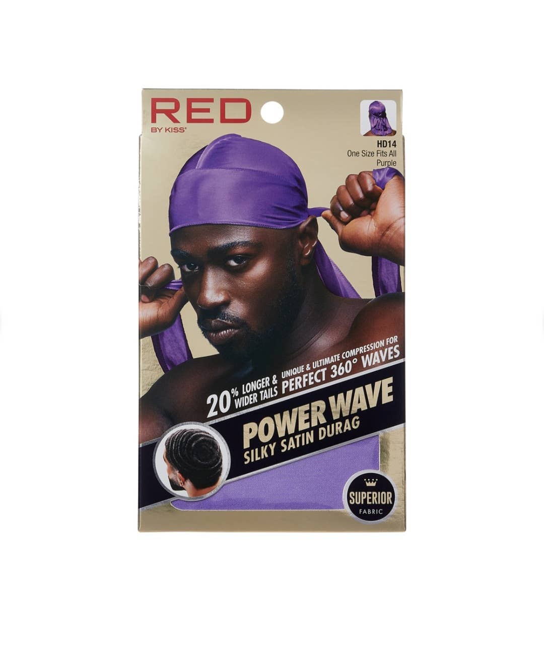 Majestic Wholesale – Engroshandel Durag/Wave-kasket - Unisex – KISS RØD Silke Durag til 360 Waves – Ekstra Lang – 12STK8