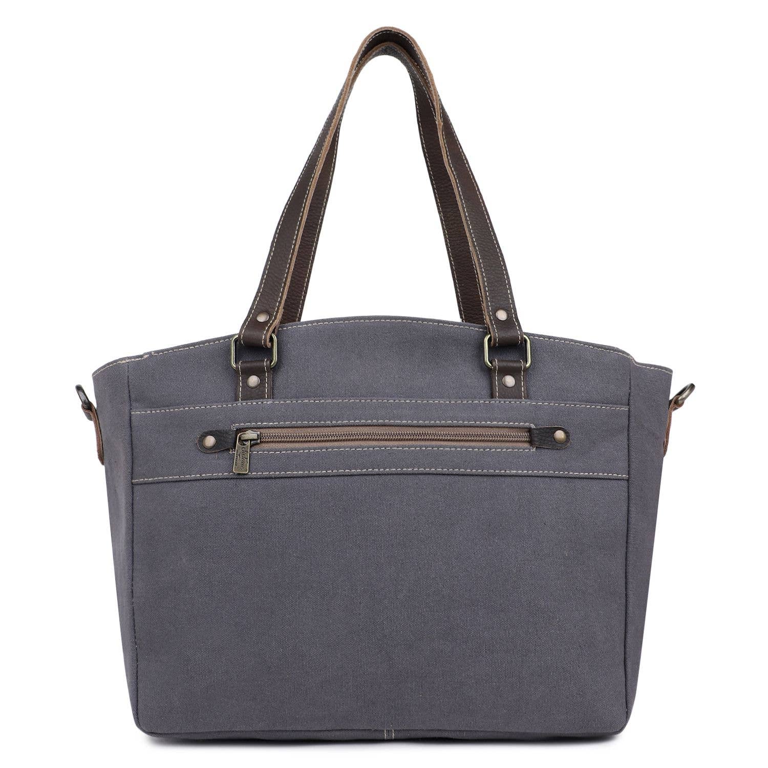 Sixtease Bags USA - Vendita all'ingrosso Borsa tote - Donna - Borsa da donna in tela e pelle - Timberwolf/Grey2