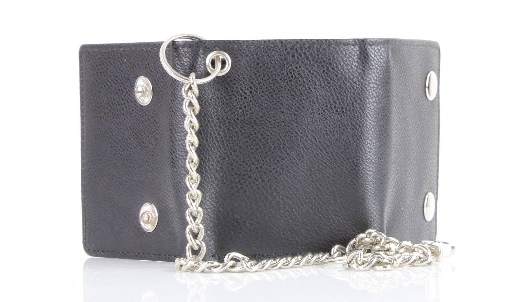 Leather Impressions Inc – Engroshandel Tegnebog - Dame – Vegansk læder klassisk stil kædepung VL520-CHAIN8