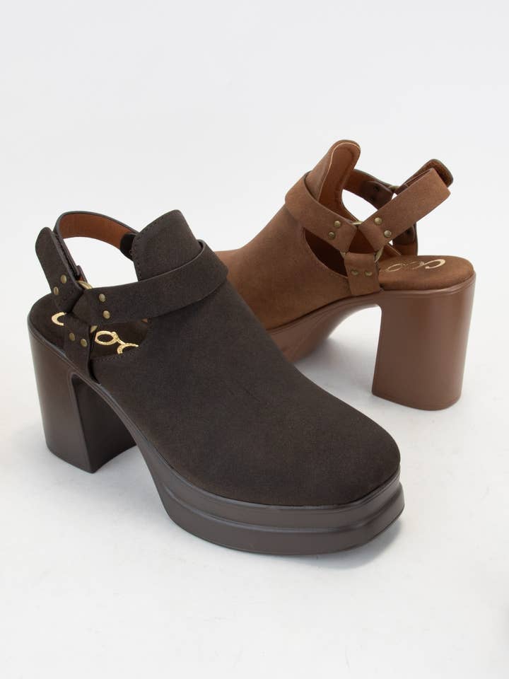 CCOCCI - Wholesale Platform Heels - Women's - PALAZZO PLATFORM HARNESS STRAP OPEN HEEL BOOTIES6