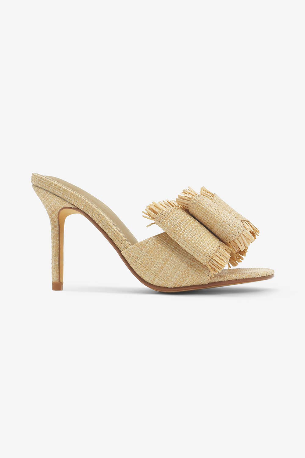 Lemonade Shoes - Wholesale High Heels - Women's - BEACH HOUSE - Raffia Bow Mules, Woven Finish, Stiletto Heel7