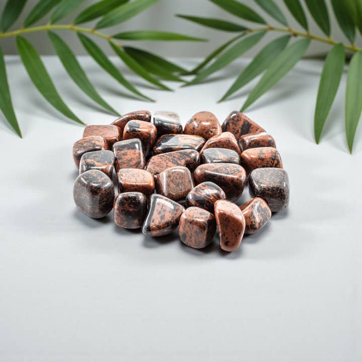 Quasar Gems USA – wholesale Spiritual stone/crystal – Mahogany Obsidian Tumbled 20-30mm 1KG/2lbs