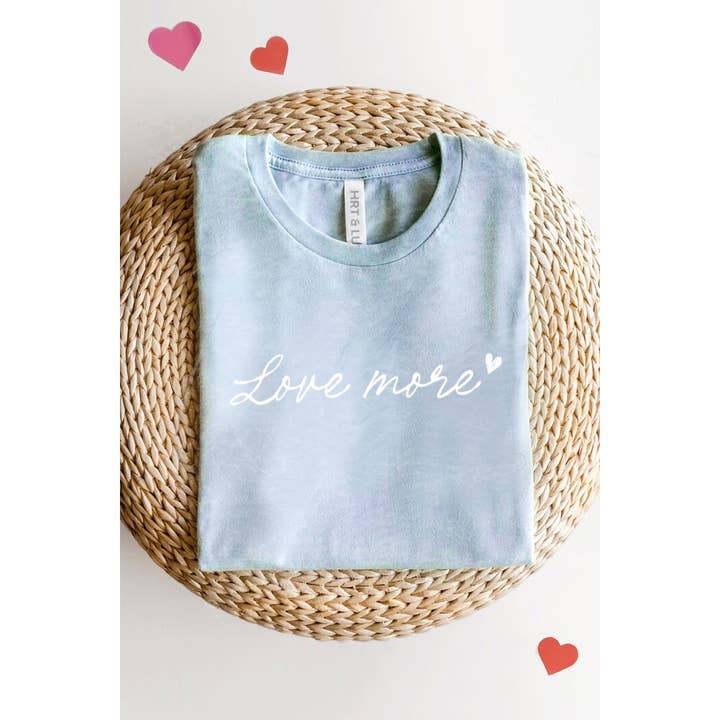 LOVE MORE MINERAL GRAPHIC TEE for wholesale by HRTandLUV