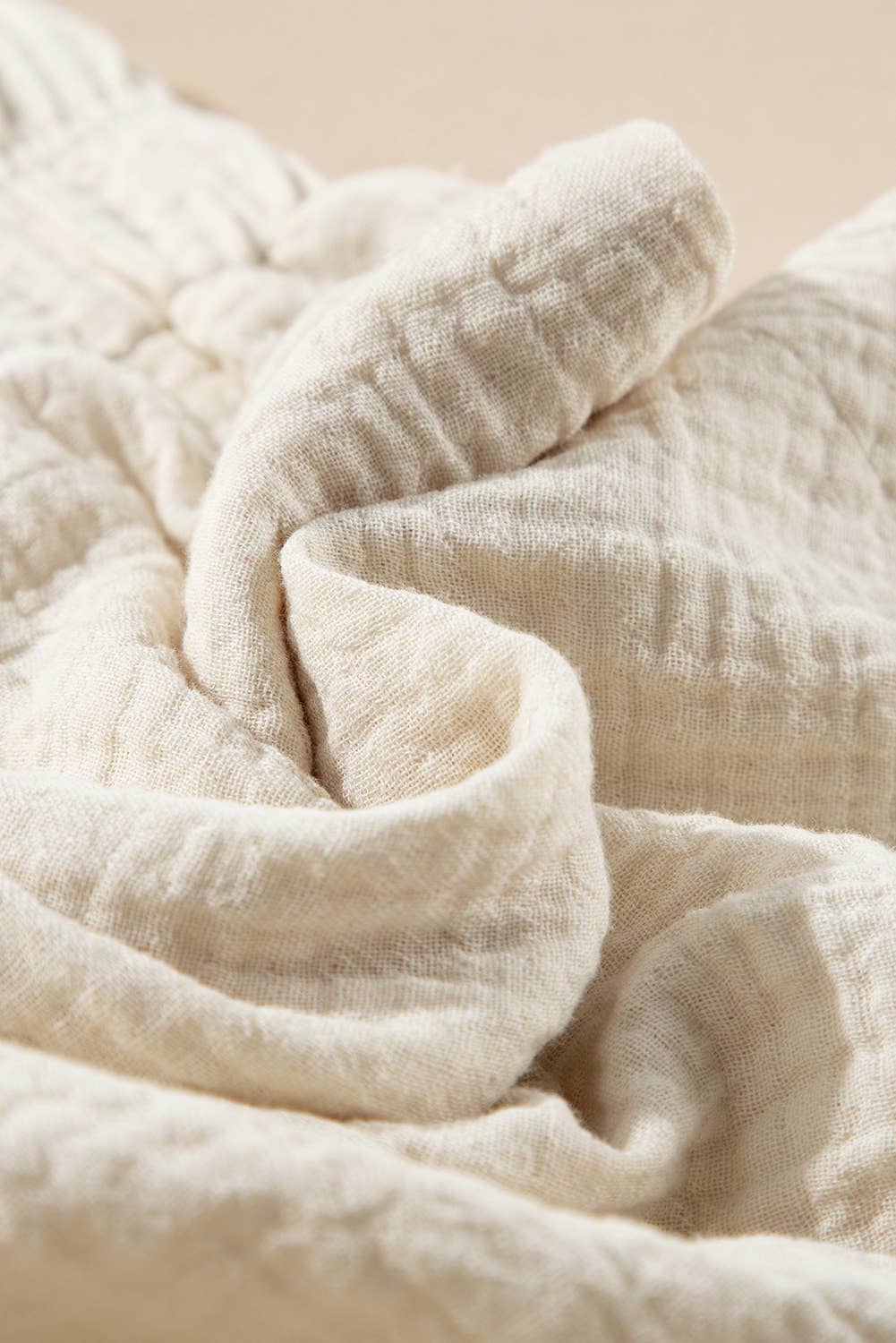 Apricot Textured Frilled Knotted High Waist Lace Hem Shorts for wholesale on Faire9