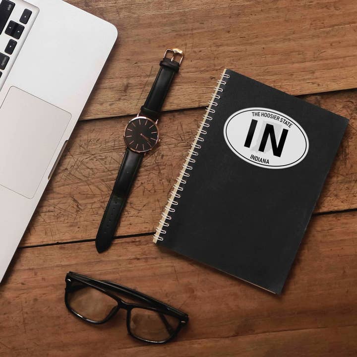 Sentinel Supply - Wholesale Sticker - Indiana White Oval Bumper Sticker5