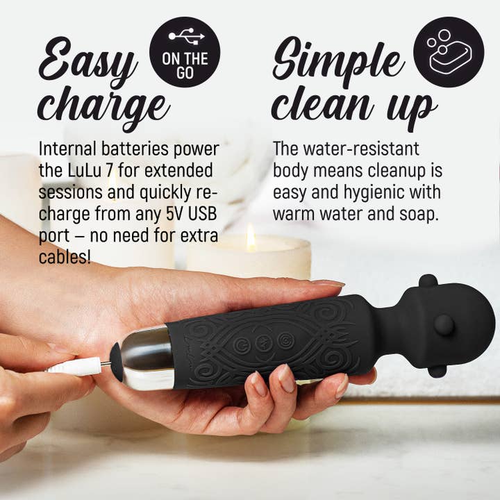 LuLu - Wholesale Body Massager - LuLu 7 Personal Wand Massager - The Most Powerful Cordless Magic Wand