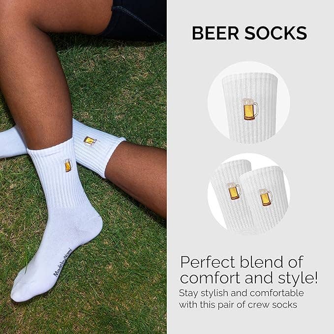 Made By Nami - Wholesale Socks - Unisex - Beer Socks – White Unisex & Comfortable3