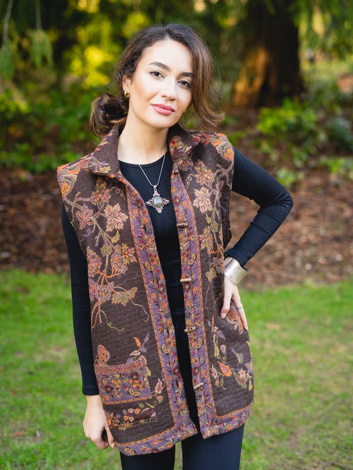 505 Reversible Imperial Vest with Pockets in Copper colors for wholesale by In Style Scarves