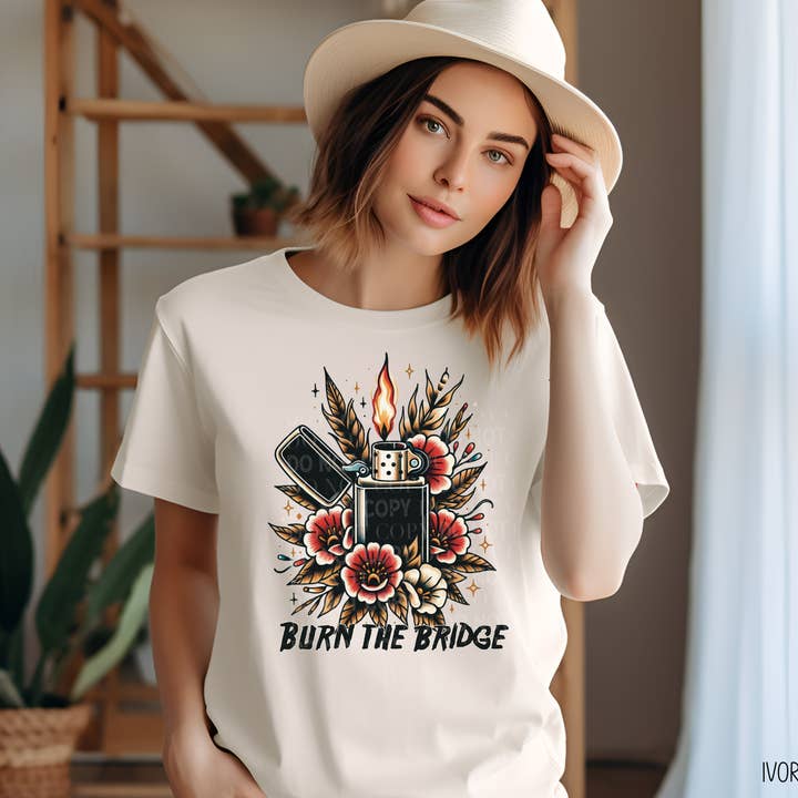 Cash & Drix Wholesale - Wholesale T-Shirt (Graphic) - Women's - Burn The Bridge - Tee
