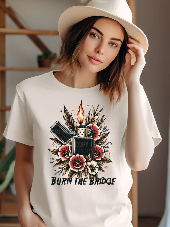 Burn The Bridge - Tee and other Purchase Wholesale bridge and burn. Free Returns & Net 60 Terms on Faire trending on Faire.