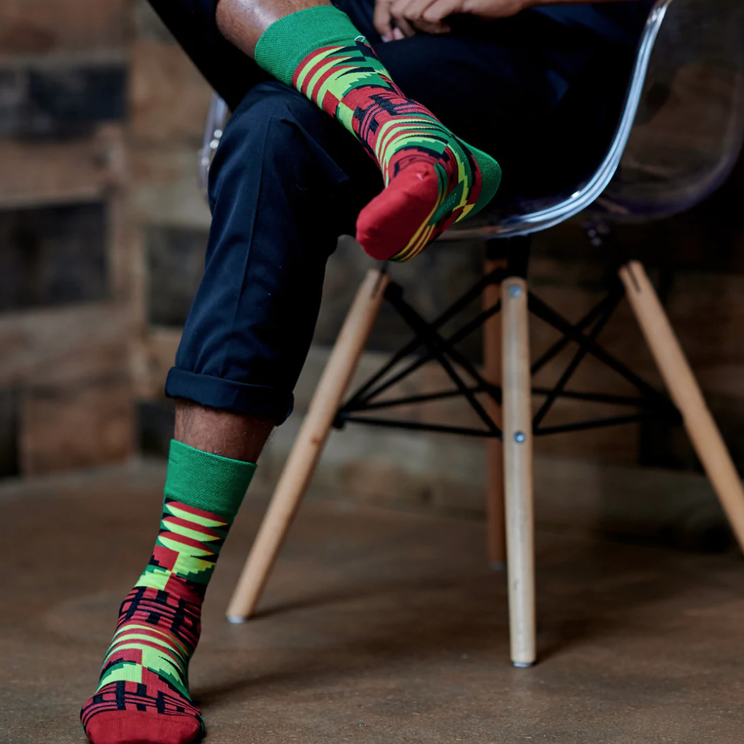 Afropop – wholesale Socks – Unisex – Scholar Socks Green2