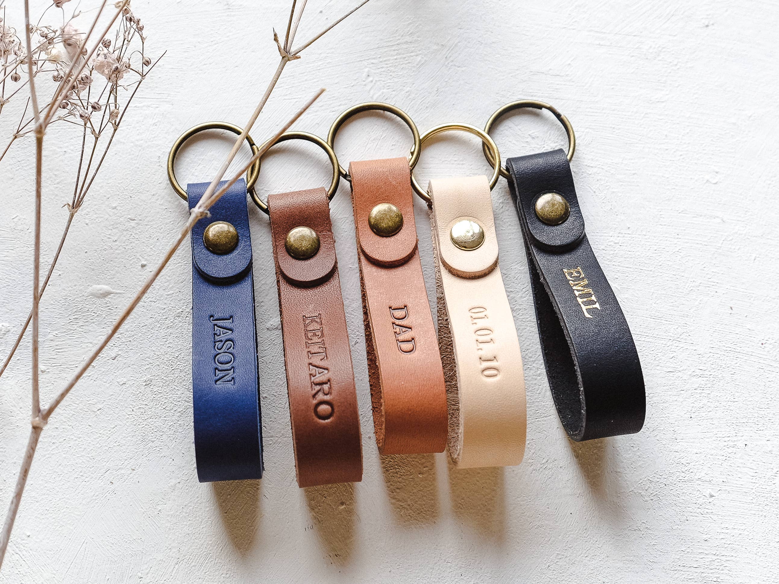 Moccaberry - Wholesale Keychain - Men's - Earth Tone Leather Keychain for Men2