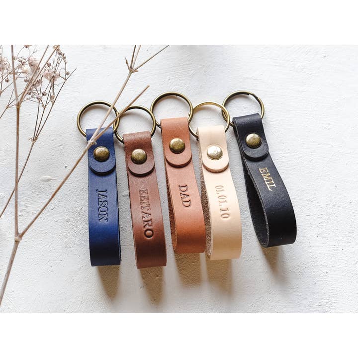 Moccaberry - Wholesale Keychain - Men's - Earth Tone Leather Keychain for Men2