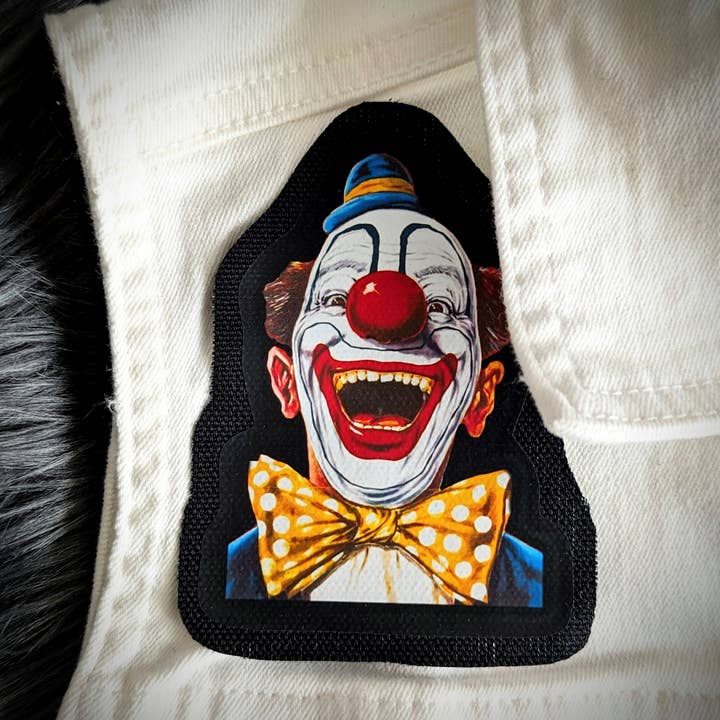 Sew-On Patch - Creepy Clown Circus Carnival Freakshow Weird for wholesale by Dark Veinlet