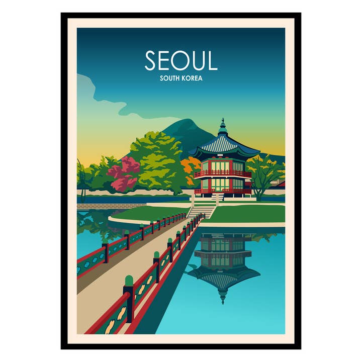 Seoul South Korea Poster for wholesale by Places of Art