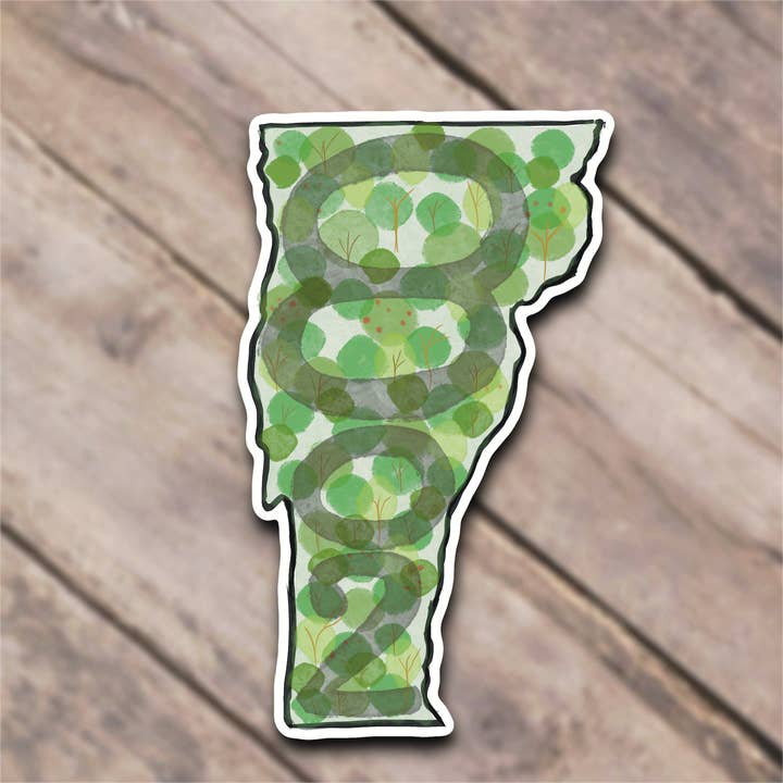 Hudson Illustration Co - About Town Co - Wholesale Sticker - Sticker of magneet „Summer” van Vermont Green Mountains 802 0