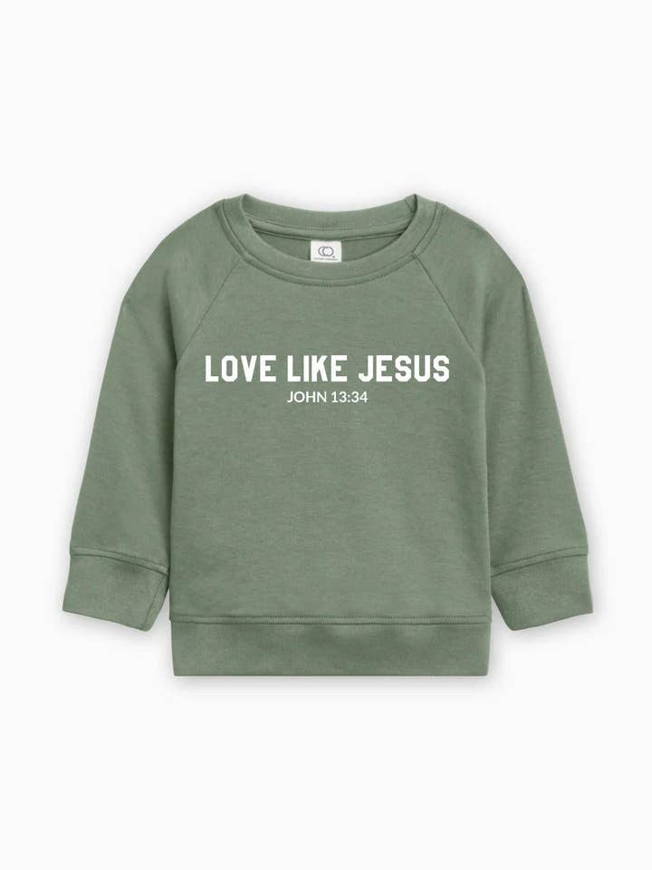 Verita Culture - Wholesale Sweatshirt - Kids - Love Like Jesus Christian Organic Cotton Toddler Kids Pullover2