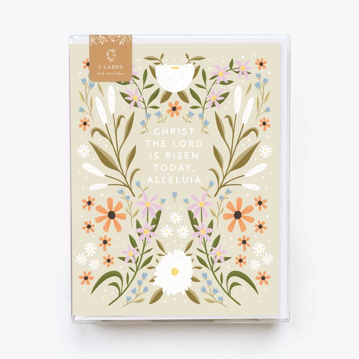 Easter Floral Card - Box of 6 for wholesale by Gratia Design Co.