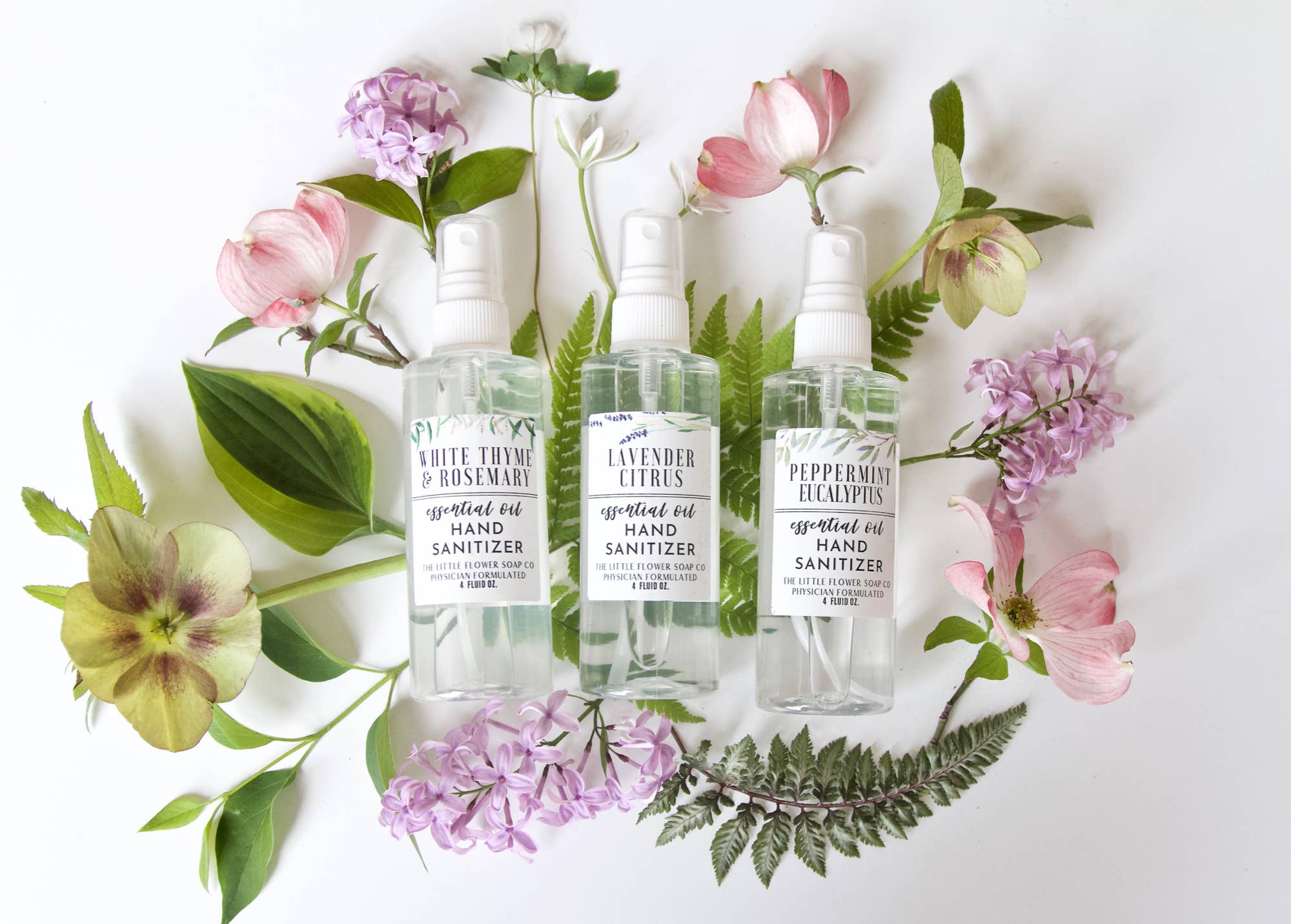 The Little Flower Soap Co - Wholesale Hand Sanitizer - Hand Sanitizer Spray 4oz Bottle - White Thyme & Rosemary8
