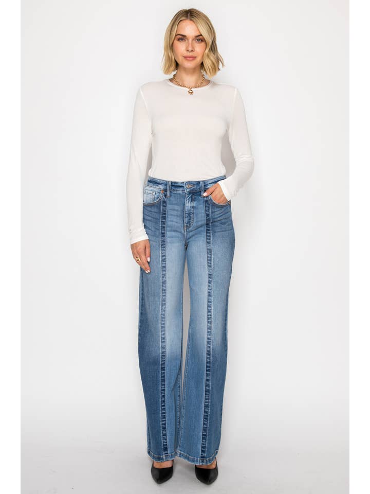 ARTEMIS VINTAGE - Wholesale Jeans - Women's - ECO FRIENDLY TUMMY CONTROL HIGH RISE RELAXED FLARE JEANS7