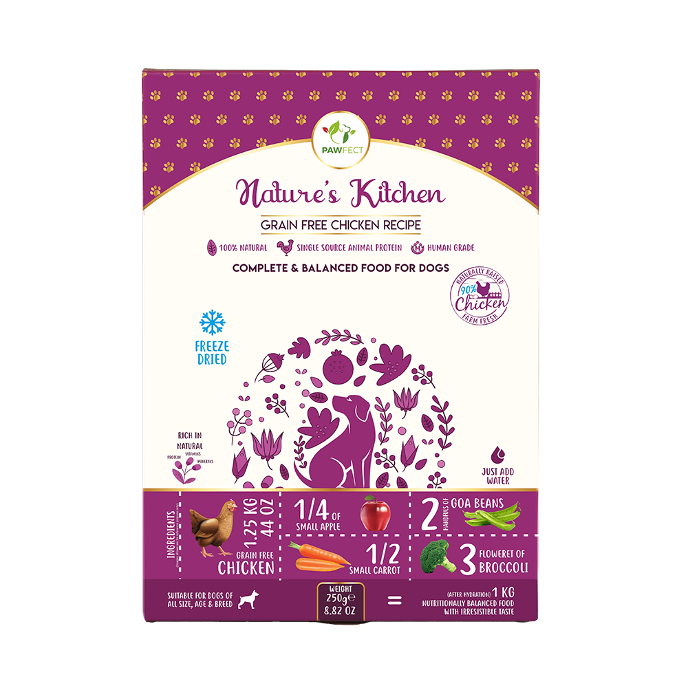 Pawfect Foods – wholesale Pet food – Dog – Pawfect Nature's Kitchen Freeze-Dried Chicken Recipe Dog Food | Complete & Balanced Meal | Lean Protein for Muscle & Weight Control | 100% Natural | Grain-Free | Supports Vitality1