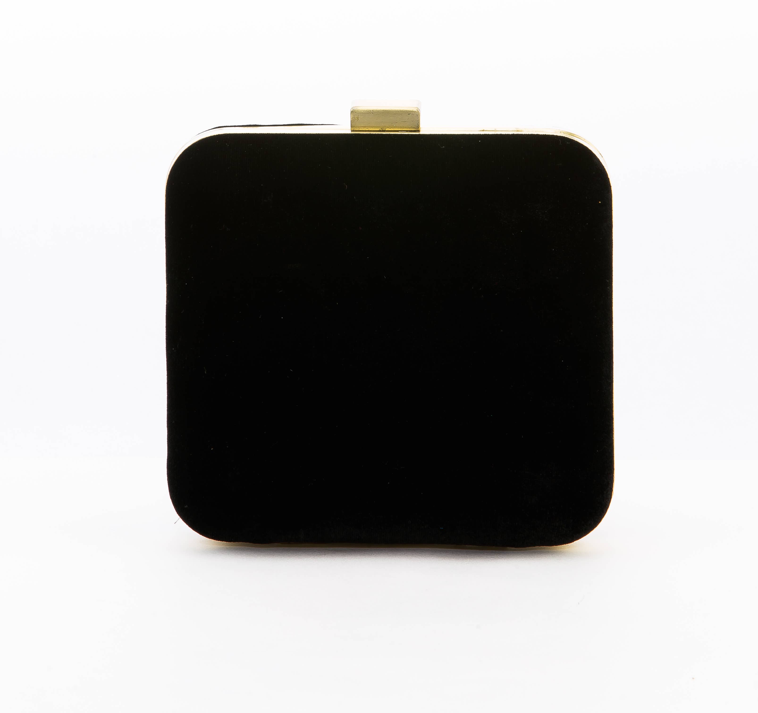 Magazine Clothing - Wholesale Clutch Bag - Women's - Black Velvet Clutch 2