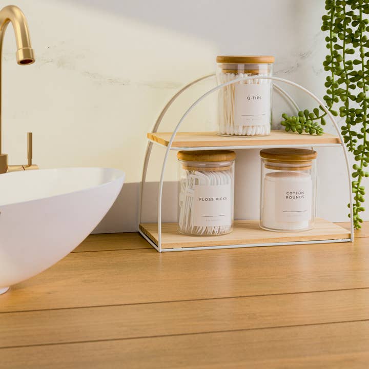 Kook - Wholesale Apothecary Jar - Vase and Vessel Mini Glass Apothecary Jars with Bamboo Lids1