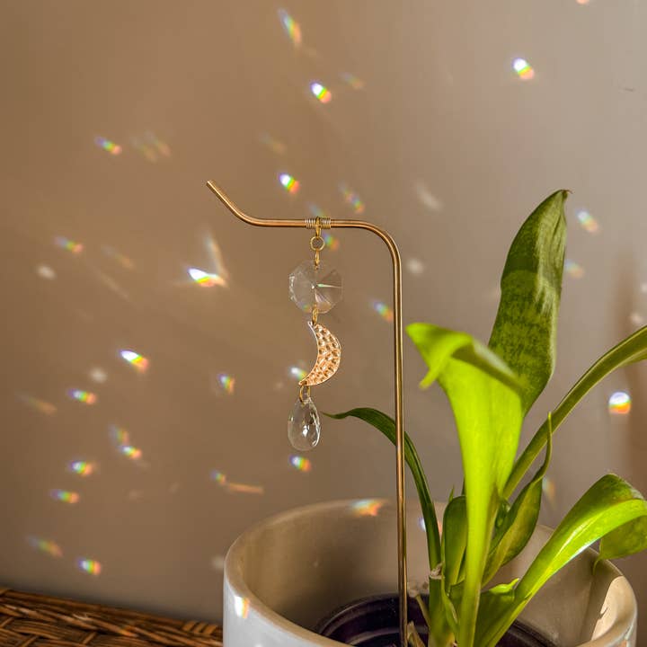 Meraki The Studio Co. - Wholesale Garden/Lawn Stake - Plant Stake | Suncatcher + Moon Charm | Sunlight Reflector3