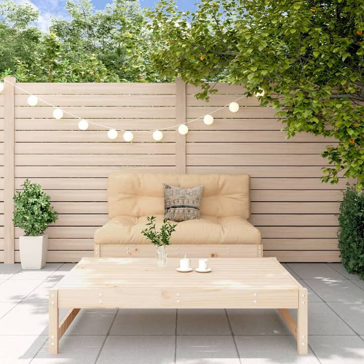Ensemble de salon de jardin Beige Bois de pin massif Moyen Modulaire pour la vente par American Smart