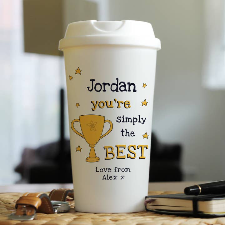 Personalised Simply The Best Travel Mug for wholesale by Simply Canvas Art