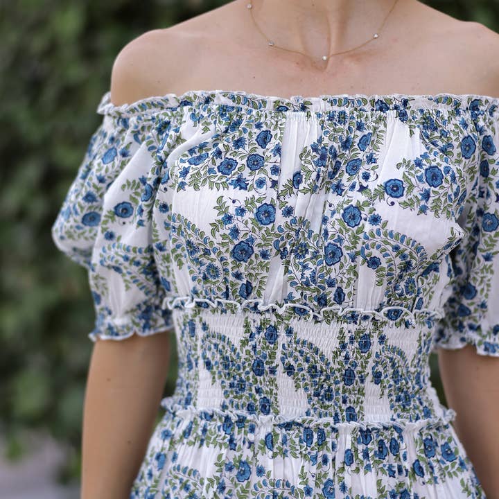 Maison Marigold - Wholesale Dress - Women's - Ibiza Mini Dress Blue/Green
