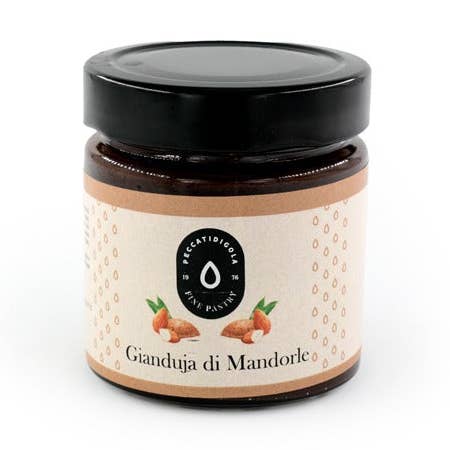 Pâte à tartiner Gianduja aux amandes pour la vente par PECCATI DI GOLA 1976