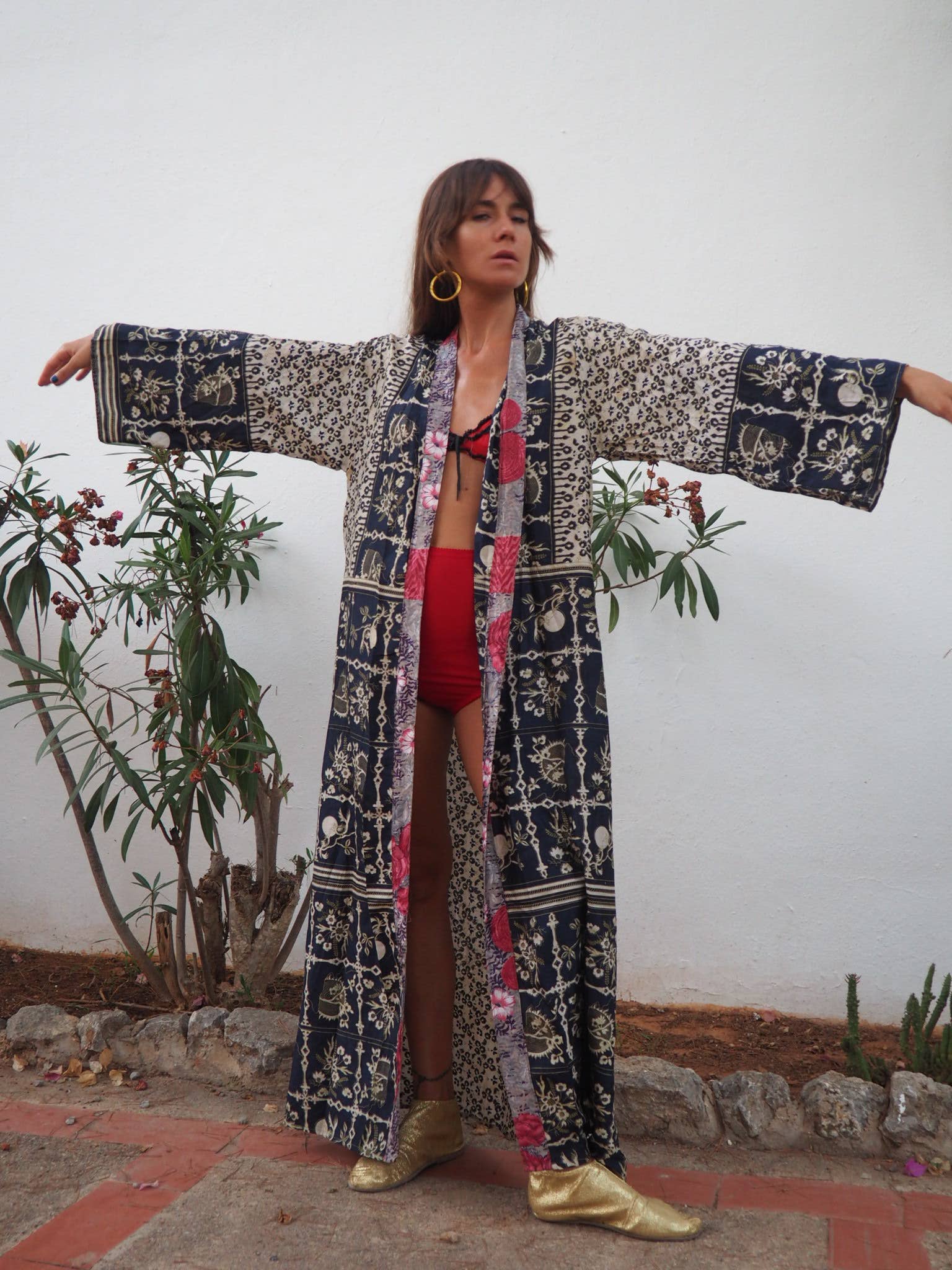 Vagabond Ibiza - Wholesale Kimono - Women's - The Kardash Kimono Long – Up-cycled Vintage Sari Kimono 33