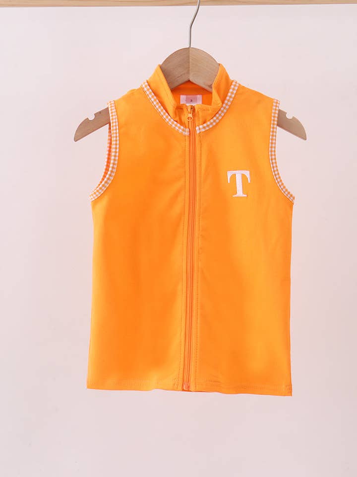 Colete bordado Premium Orange Tennessee por atacado de Aspen Rain Boutique
