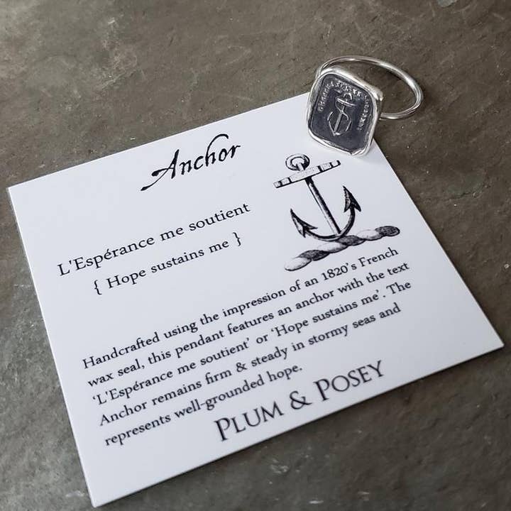 Plum and Posey – wholesale Signetring – Ankare Hope - vax tätning Ring
