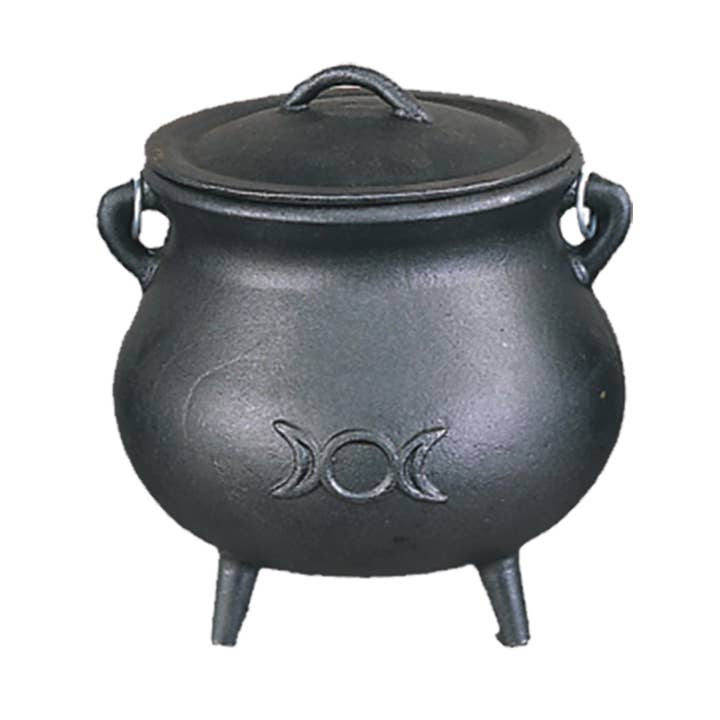 Designs by Deekay Inc. - Vendita all'ingrosso Portaincensi - Calderone in ghisa Triple Moon (7 pollici)0