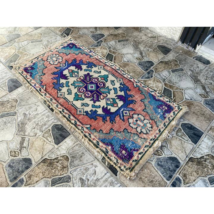 Handmade Wool Rug - Vintage Turkish Small 1.5x3 ft for wholesale by Oushak Rugs