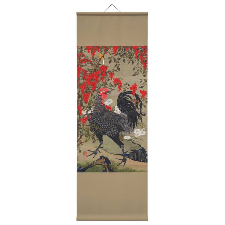 Kakemono n° 019 Nandina e Rooster per la vendita all'ingrosso da parte di Eicie