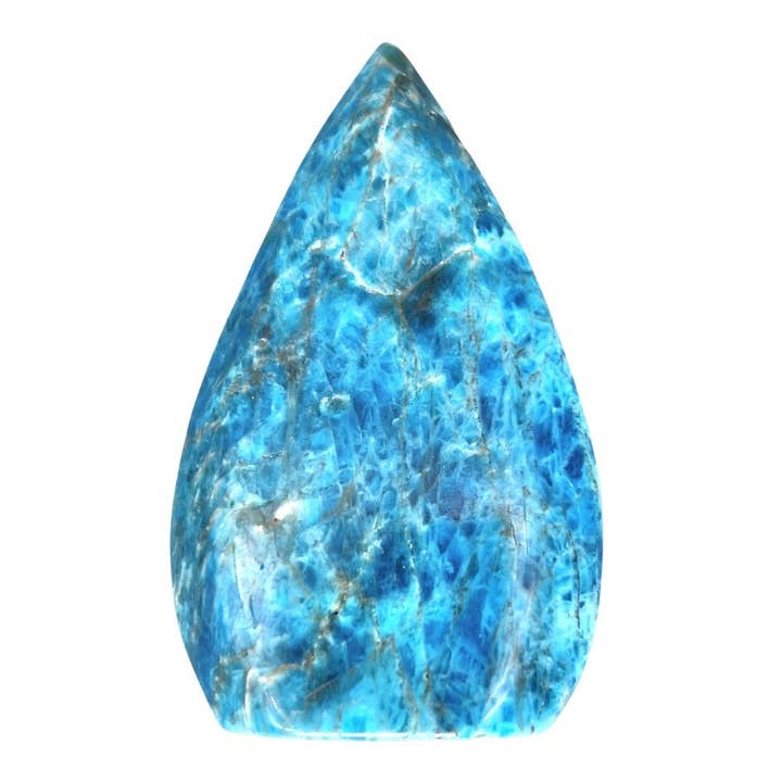 Blue Apatite Flame (lotto da 1 kg) per la vendita all'ingrosso da parte di Crystal River Gems LLC